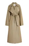 The Frankie Shop Astoria Cutout Trench Coat In Brown