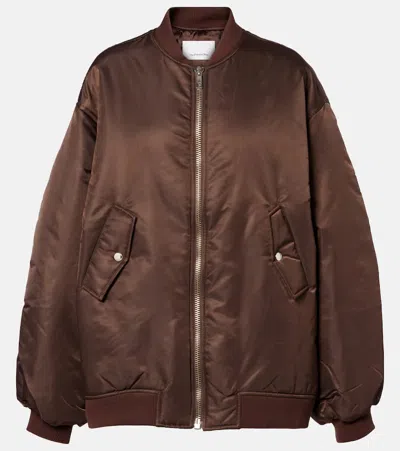 The Frankie Shop Astra Bomber Jacket In Brown