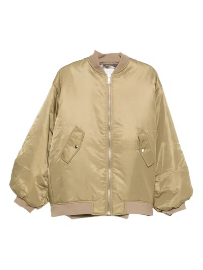 The Frankie Shop Astra Bomber Jacket In Green