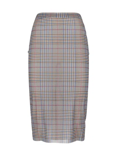 The Frankie Shop 'aurora' Midi Skirt In Gray