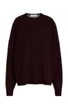 The Frankie Shop Basel Oversized Cotton-blend Sweater In Red