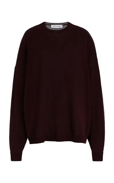 The Frankie Shop Basel Oversized Cotton-blend Sweater In Red