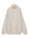 The Frankie Shop Baxter High-collar Drawstring Jacket In Neutral
