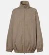 The Frankie Shop Baxter Houndstooth Blouson Jacket In Brown