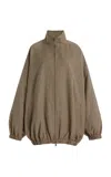 The Frankie Shop Baxter Houndstooth Track Jacket In Brown