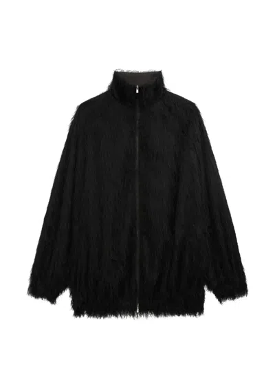 The Frankie Shop Baxter Fringed Shell Jacket In Black