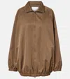 The Frankie Shop Baxter Oversized Blouson In Brown