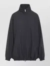 The Frankie Shop Dark Grey Virgin Wool Baxter Plaid Track Jacket In Blue