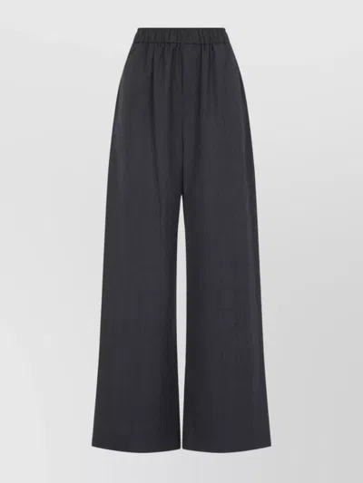 THE FRANKIE SHOP BAXTER PLAID WIDE LEG TRACK TROUSERS