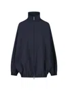 The Frankie Shop Baxter Stripe-pattern Bomber Jacket In Blue