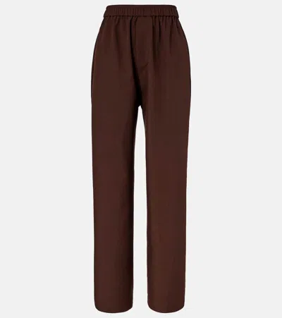 The Frankie Shop Baxter Wide-leg Pants In Brown