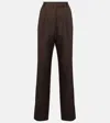 The Frankie Shop Bea High-rise Straight Pants In Dark Espresso