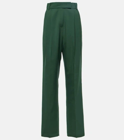 The Frankie Shop Bea High-rise Straight Pants In Green