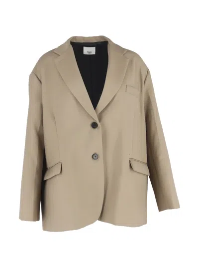 Pre-owned The Frankie Shop Bea Oversized Blazer In Green