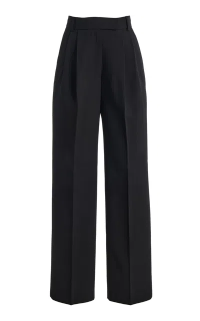 The Frankie Shop Bea Pleated Suit Pants In Black