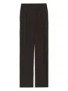The Frankie Shop Brown Tailored Suit Pants With Pleat Detail In Brown
