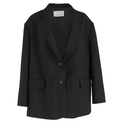 The Frankie Shop Bea Single-breasted Oversized Blazer In Black Polyester