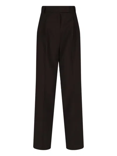 The Frankie Shop 'bea' Straight Pants In Brown