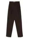 The Frankie Shop Bea Suit Pants Featuring Pleat Detail In Brown