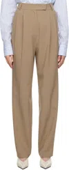 The Frankie Shop Beige Bea Suit Trousers In Latte
