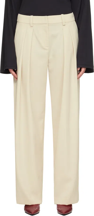 THE FRANKIE SHOP BEIGE DAYTONA TROUSERS