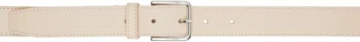 The Frankie Shop Beige Toni Leather Belt In Mastic