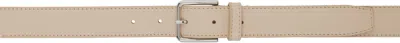 The Frankie Shop Beige Toni Leather Belt In Mastic