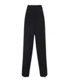 The Frankie Shop Wide-leg Trousers With Tailored Silhouette And Pleated Front In Black