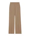 The Frankie Shop Lenora Wide Leg Trousers In Brown