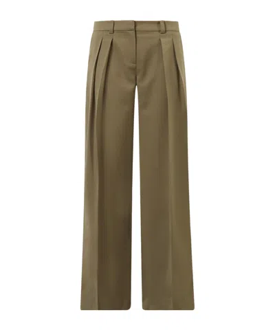 The Frankie Shop Belt Loops Slacks In Green