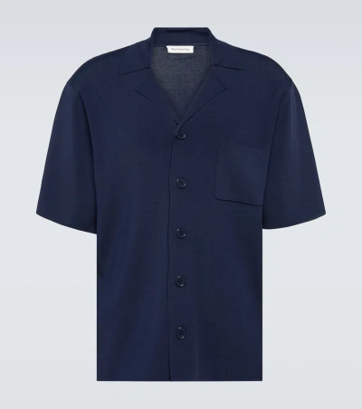 The Frankie Shop Benson Polo Shirt In Blau