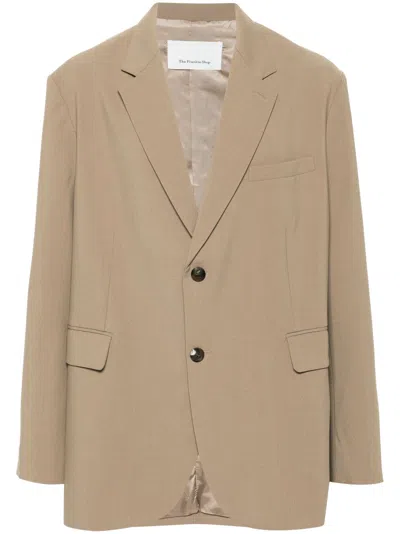 The Frankie Shop Beige Beo Blazer In Latte