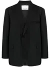 The Frankie Shop Beo Midweight Light Stretch Over Blazer In Black