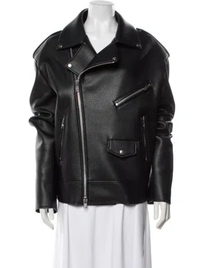 Pre-owned The Frankie Shop Biker Jacket In Black