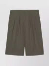 The Frankie Shop Bilbao High Waist Wool Blend Shorts