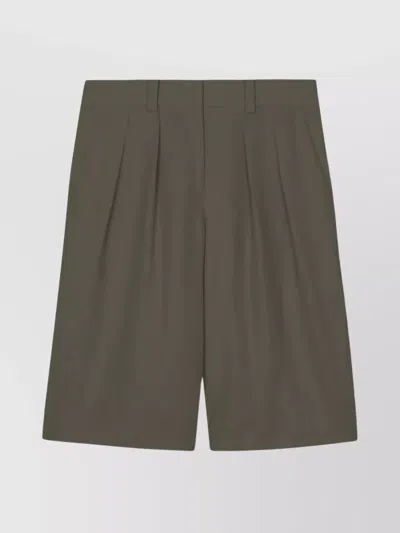 The Frankie Shop Bilbao High Waist Wool Blend Shorts