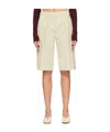 The Frankie Shop Womens Off White Bilbao Pleated Wool Bermuda Shorts Xs In White
