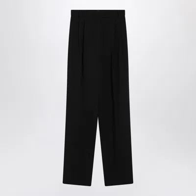 The Frankie Shop Bea Tailored Trousers Pleats Loops Pockets In Black
