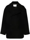 THE FRANKIE SHOP BLACK DOUBLE-BREASTED COAT