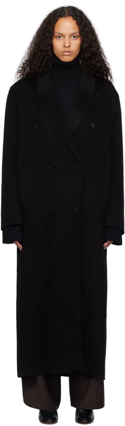 The Frankie Shop Black Gaia Double Breasted Coat