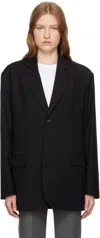 The Frankie Shop Gelso Oversized Tencel Lyocell-blend Blazer In Black