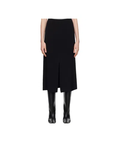 The Frankie Shop Black Judy Midi Skirt