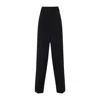 The Frankie Shop High Waist Wide Leg Pleated Trousers In Black