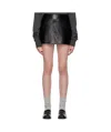 The Frankie Shop Black Mary Crackled Faux-leather Miniskirt