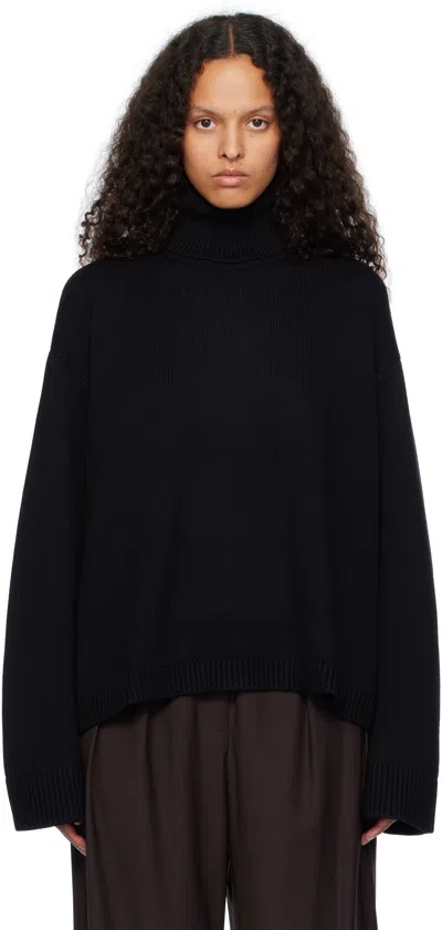 The Frankie Shop Black Rhea Trapeze Turtleneck