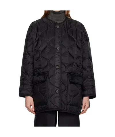 The Frankie Shop Black Teddy Quilted Jacket