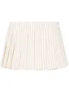 The Frankie Shop Blake Pleated Pinstripe Twill Miniskirt In Neutrals