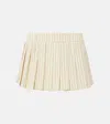 The Frankie Shop Blake Pleated Pinstripe Twill Miniskirt In Neutrals