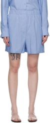The Frankie Shop Blue Lui Shorts In Blue