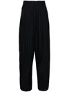 The Frankie Shop Blue Pinstripe Twill Trousers In Blau